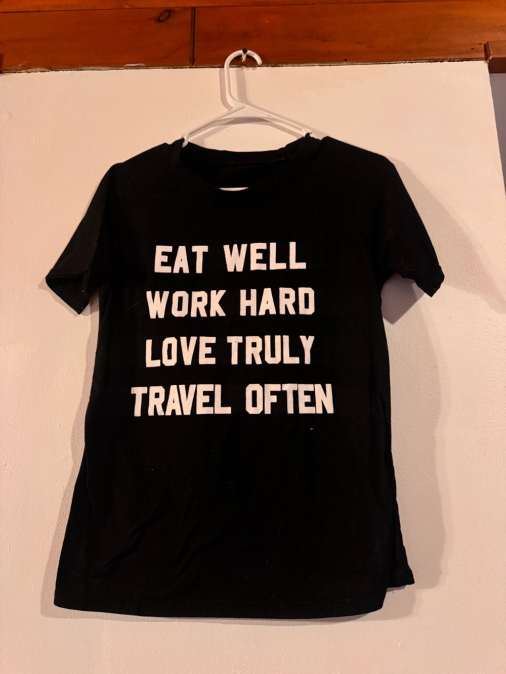 Chic Nation Black Tee with White Motivational Print